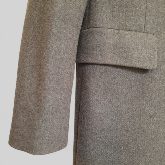 2 Piece MARGIELA Blanket Long Coat Detachable Collar Wool Cashmere Gray 42 6 - Picture 8 of 15